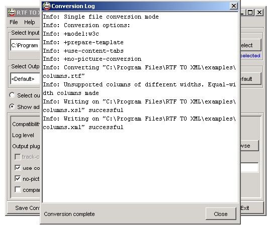 RTF TO XML Converter_screenshot