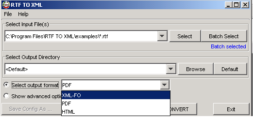 RTF TO XML Converter_screenshot
